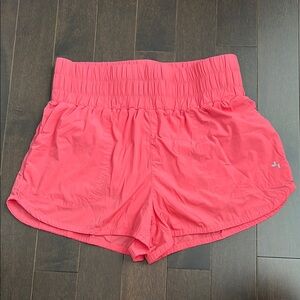 JoyLab high rise Women's Coral Athletic Nylon Lightweight Shorts w/pockets sz M